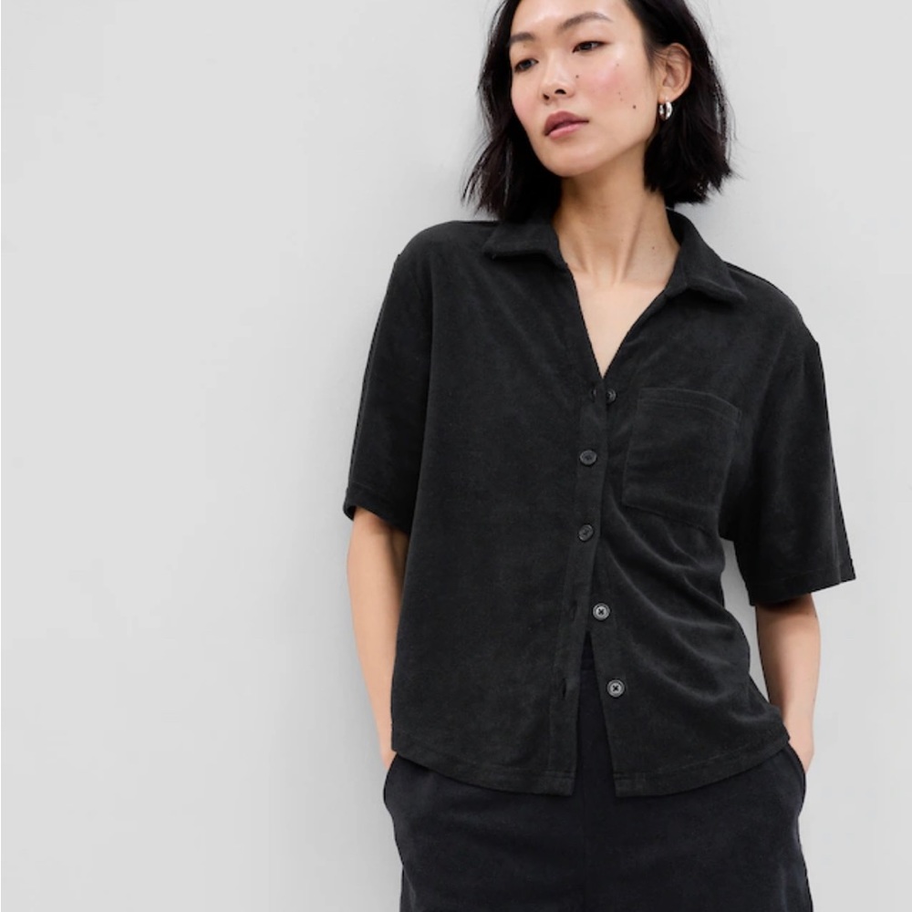 GAP - Towel Terry Vacay Shirt - M Tall